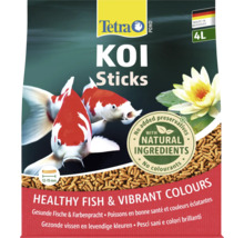 Tetra Pond Koi Sticks, krmivo pre koi kapry, 4 litre, prírodné zložky, bez konzervantov, veľkosť granúl 12 až 15 milimetrov.