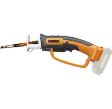 Akumulátorová chvostová píla Worx 20 Volt s pílovým listom a lítiovým akumulátorom.