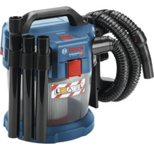 Akumulátorový vysávač na mokré a suché vysávanie Bosch Professional GAS 18 Volt-10 litrov, trieda prachu L, s priehľadnou nádobou. Logo Bosch.