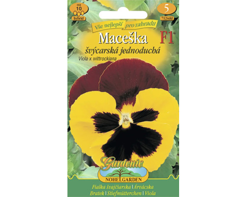 Vrecko so semenami macešky švajčiarskej Viola x wittrockiana od Nohel Garden, hybridné, circa 10 semien.