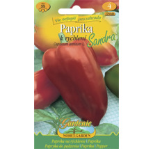 Vrecko so semenami papriky na rýchlenie odrody Sandra, Nohelgarden Logo.