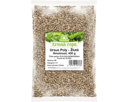 Osivo krmnej repy Forestina Ursus Poly - Žltá, balenie 400 gramov