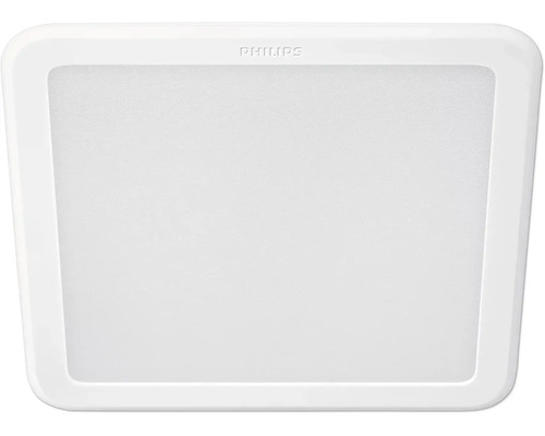 Biele štvorcové stropné LED panelové svietidlo Philips so zaoblenými rohmi.