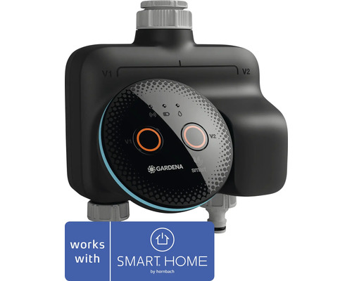 Gardena smart Irrigation Control riadenie zavlažovania pre dva kanály, kompatibilné so Smart Home by Hornbach.