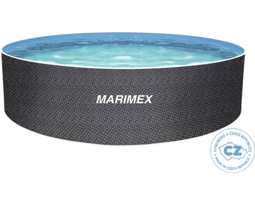 Okrúhly bazén Marimex s vonkajším ratanovým dekórom, vyrobené v Českej republike.