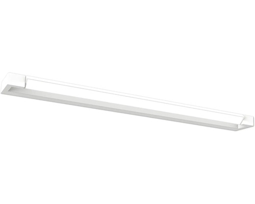 Štíhle obdĺžnikové biele LED stropné svietidlo, minimalistický dizajn, vhodné ako nástenné alebo stropné svetlo pre rovnomerné osvetlenie.