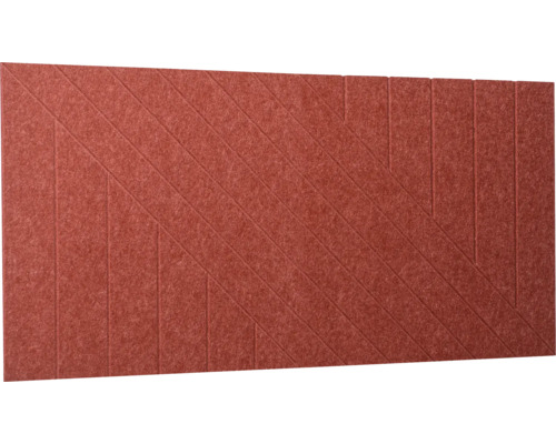 Akustický panel z plsti s geometrickým vzorom línií.