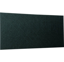 Akustický nástenný panel z plsti s geometrickým vzorom zvislých a diagonálnych línií.