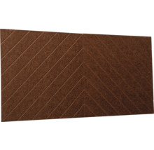 Akustický panel z plsti s diagonálnym vzorom, hnedý