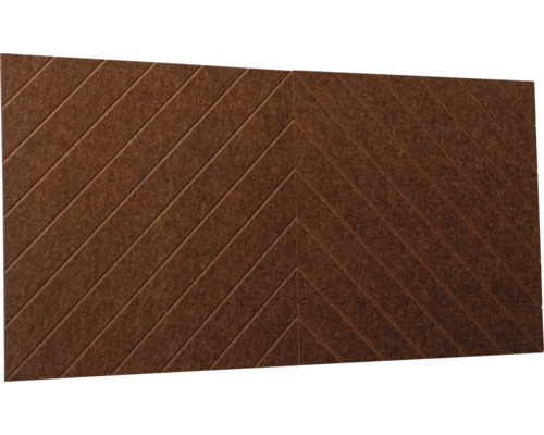 Akustický panel z plsti s diagonálnym vzorom, hnedý