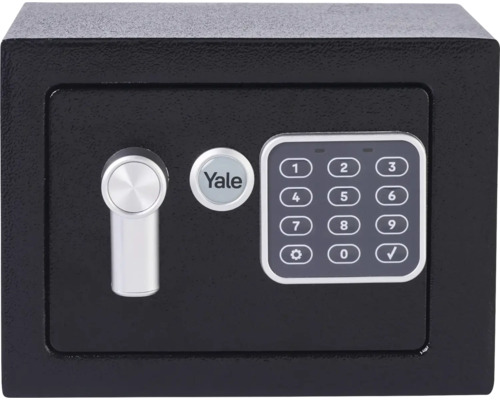 Trezor Yale s elektronickým číselným zámkom a otočnou rukoväťou, čierny.