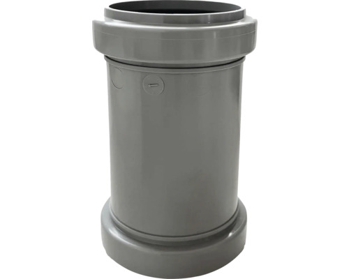 Šedá HT predĺžená nátrubka z plastu pre odpadové potrubia.
