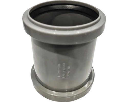 Presuvka pre vysokoteplotné odpadové potrubia zo sivého polypropylénu.