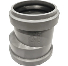 HT redukcia excentrická z plastu v sivej farbe, rozmer 50 na 63 milimetrov.