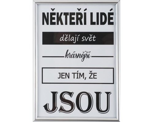 Dekoratívny plagát s motivačným citátom v ráme