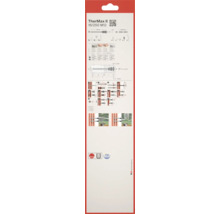 Zadná strana obalu Fischer TherMax II 16/250 M12 s technickými údajmi, montážnym návodom, príkladmi, certifikátmi a fischer Logo.