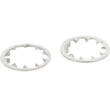 Vejárové podložky s vnútorným ozubením z kovu.