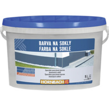 Hornbach farba na sokle v 5 litrovom vedre na circa 30 metrov štvorcových.
