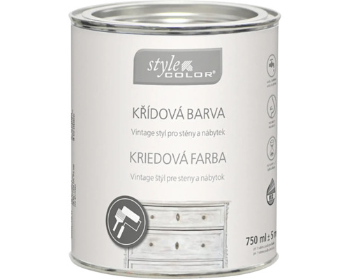 StyleColor kriedová farba, 750 mililitrov plechovka, na steny a nábytok vo vintage štýle.