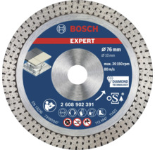 Diamantový rezný kotúč Bosch Expert 76 mm na dlaždice a kameň s diamantovou technológiou a bezpečnostným označením
