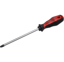 Krížový skrutkovač Pattfield s ergonomickou rukoväťou a kovovým driekom.