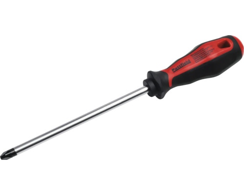 Krížový skrutkovač Pattfield s ergonomickou rukoväťou a kovovým driekom.