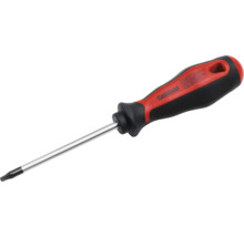 Torx skrutkovač Pattfield s ergonomickou rukoväťou a oceľovou čepeľou.