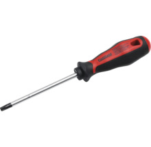 Skrutkovač Torx Pattfield s ergonomickou červeno-čiernou rukoväťou a oceľovým driekom.