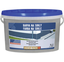 Hornbach farba na sokle na domové sokle vo vedre s objemom 5 litrov na circa 30 metrov štvorcových s Hornbach Logo.