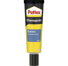 Kontaktné lepidlo Pattex Chemoprén Extrém v tube s objemom 50 mililitrov, Henkel Logo.