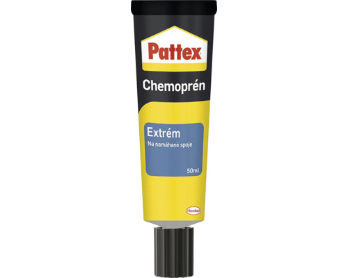 Kontaktné lepidlo Pattex Chemoprén Extrém v tube s objemom 50 mililitrov, Henkel Logo.