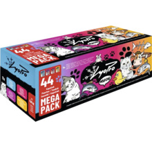 Krmivo pre mačky Lyopro meow Mega Pack so 44 kapsičkami.