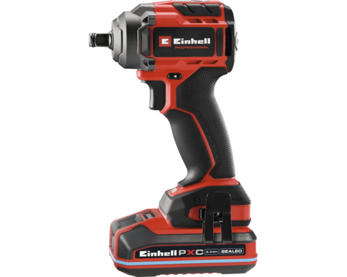 Akumulátorový rázový uťahovák Einhell Professional s bezkefkovým motorom a batériou Power X-Change.