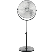 Stojanový ventilátor Rohnson z kovu s výškovo nastaviteľným stojanom a okrúhlou základňou.