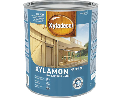 Xyladecor Xylamon HP BPR 2.0 impregnačný náter na drevo na vonkajšie použitie v plechovke. AkzoNobel Logo.