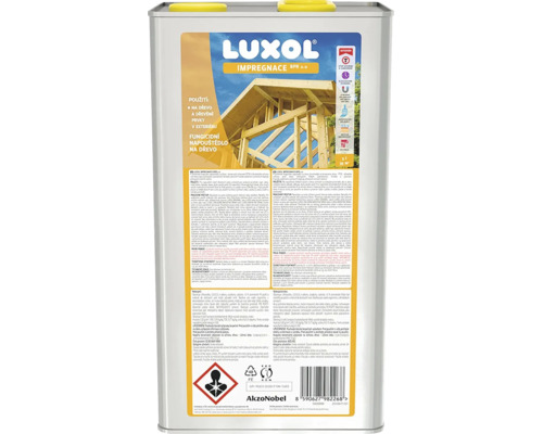 Luxol Impregnace BPR 2.0 fungicídne napúšťadlo na drevo a drevené prvky v exteriéri v balení 5 litrov.