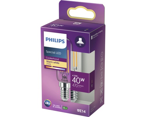 LED žiarovka Philips pre digestor, 4,5 W, pätica E14