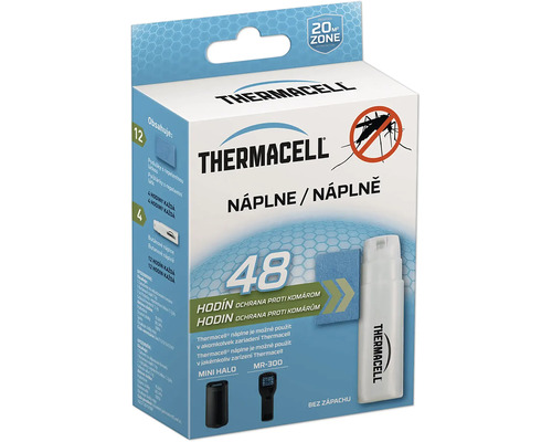 Náplne Thermacell na ochranu proti komárom, ochrana na 48 hodín, 12 vankúšikov s repelentom a 4 butánové náplne.