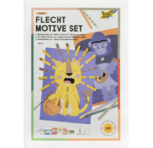 Súprava pletacích motívov Folia Safari pre deti s 225 dielmi vo formáte DIN A4 na tvorenie zvierat ako lev a gorila. Folia Logo.
