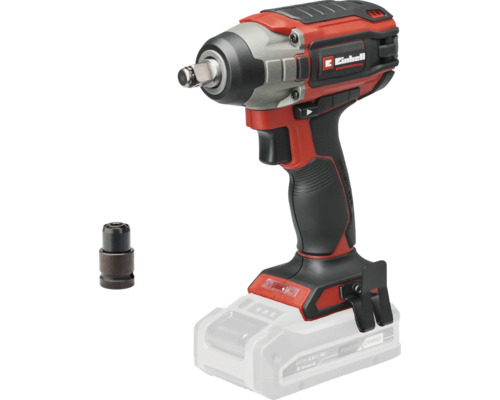 Akumulátorový rázový uťahovák Einhell Professional s bezuhlíkovým motorom, sponou na opasok a adaptérom na bity, systém 18 Volt Power X-Change.