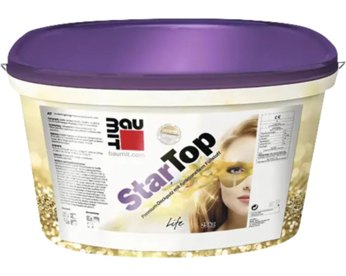 Fasádna omietka Baumit StarTop v 25 kilogramovom vedre s fialovým vekom.