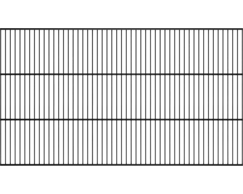 Kovový plotový panel s dvojitým drôtom.