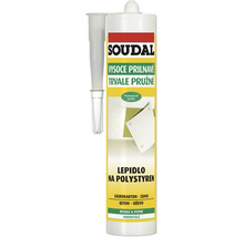Soudal lepidlo na polystyrén v kartuši s tryskou na sadrokartón, murivo, betón a drevo
