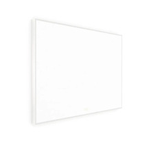 Biely obdĺžnikový infrapanel s úzkym rámom, bočný pohľad.