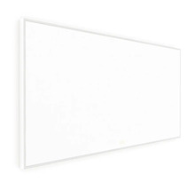 Obdĺžnikový infrapanel, plochý biely panel na montáž na stenu.