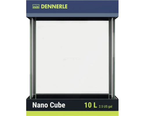 Sklenené akvárium Dennerle Nano Cube s objemom 10 litrov.