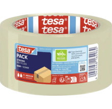 tesa Baliaca páska Strong Recycled, 66 metrov krát 50 milimetrov, zo 100 percent recyklovaného plastu, pre stredne ťažké balíky.
