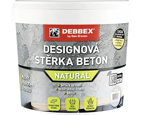 Dizajnová stierka DEBBEX s efektom betónu v odtieni Natural v kybli