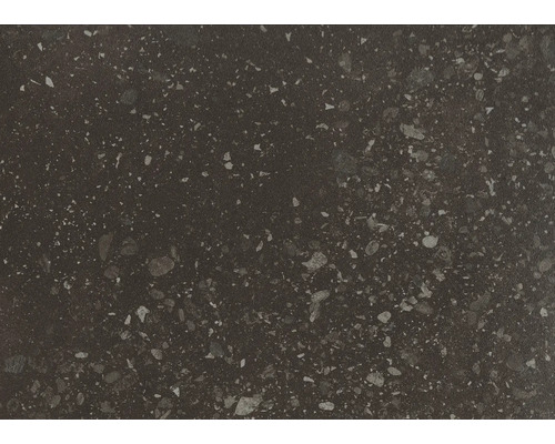 Tmavosivá dlažba vo vzhľade terrazzo so svetlým kropením.