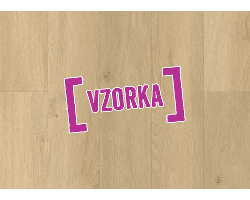 Vzorka podlahy v dekore dreva s prírodnou textúrou a uzlami.